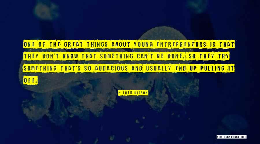 Young Entrepreneurs Quotes By Fred Wilson