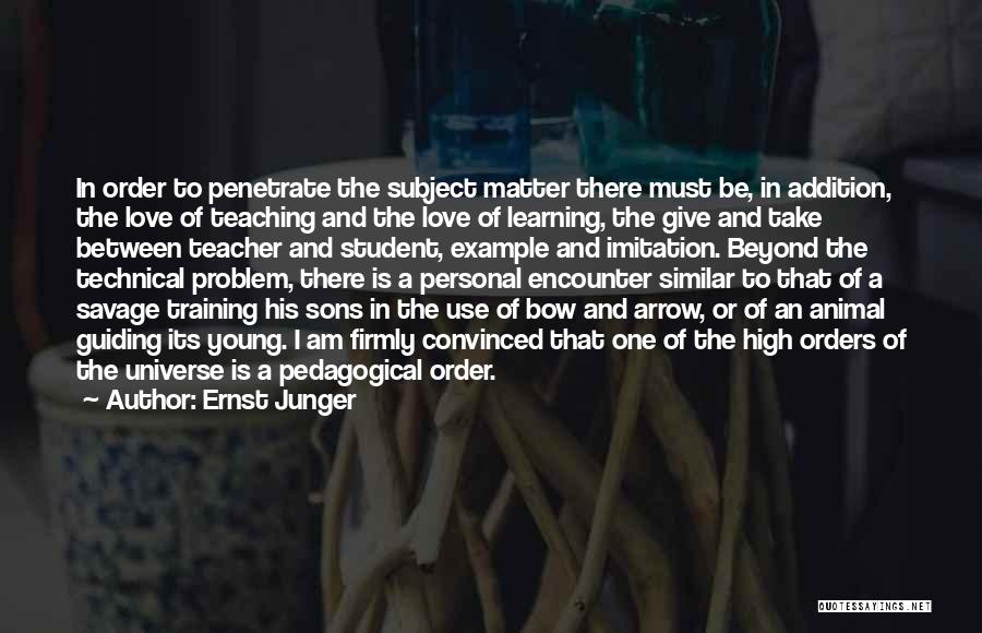 Young Sons Quotes By Ernst Junger