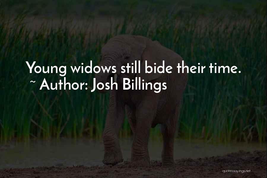 Young Widows Quotes By Josh Billings