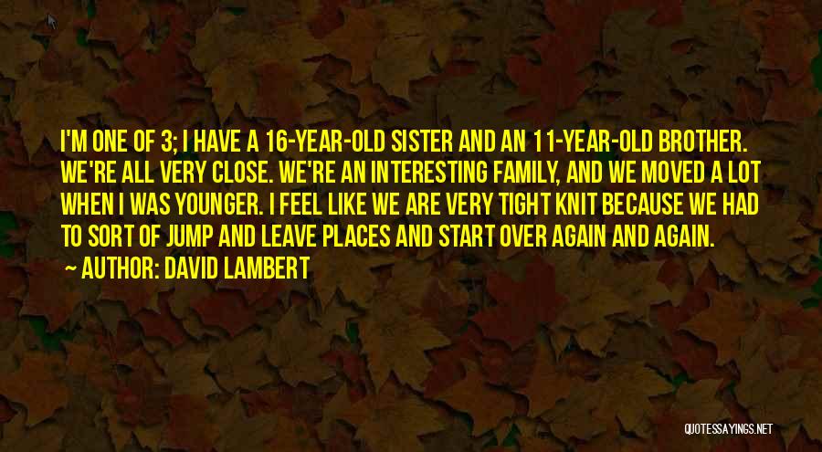 Younger Brother Quotes By David Lambert