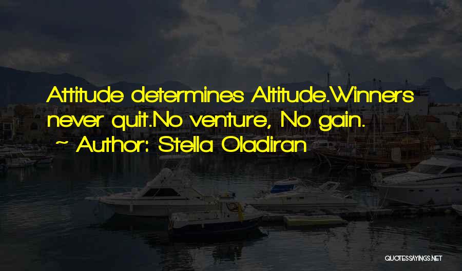 Your Attitude Determines Your Altitude Quotes By Stella Oladiran