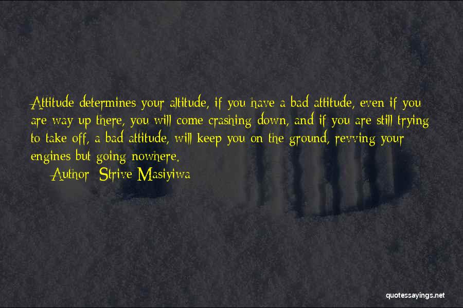 Your Attitude Determines Your Altitude Quotes By Strive Masiyiwa