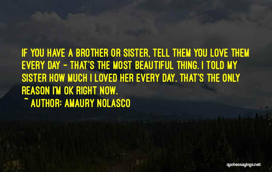 Your Beautiful Sister Quotes By Amaury Nolasco