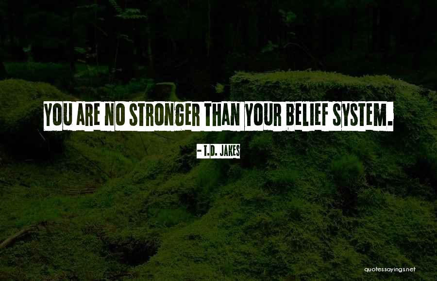 Your Belief System Quotes By T.D. Jakes