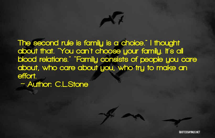 Your Blood Family Quotes By C.L.Stone