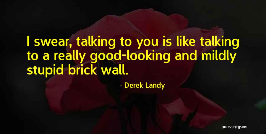 Your Boyfriend Not Talking To You Quotes By Derek Landy