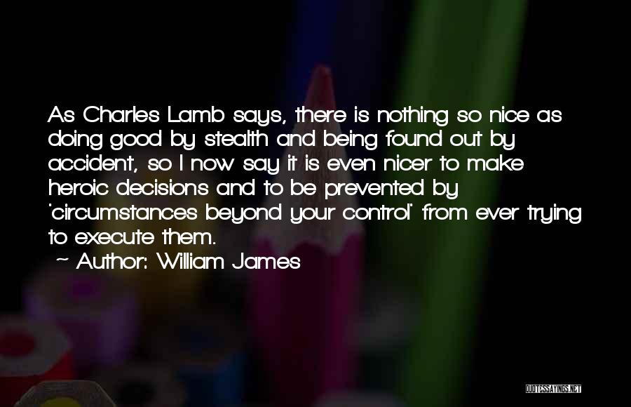 Your Doing Good Quotes By William James