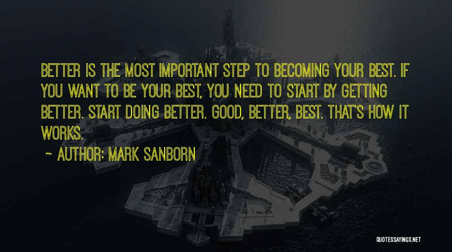 Your Doing Your Best Quotes By Mark Sanborn