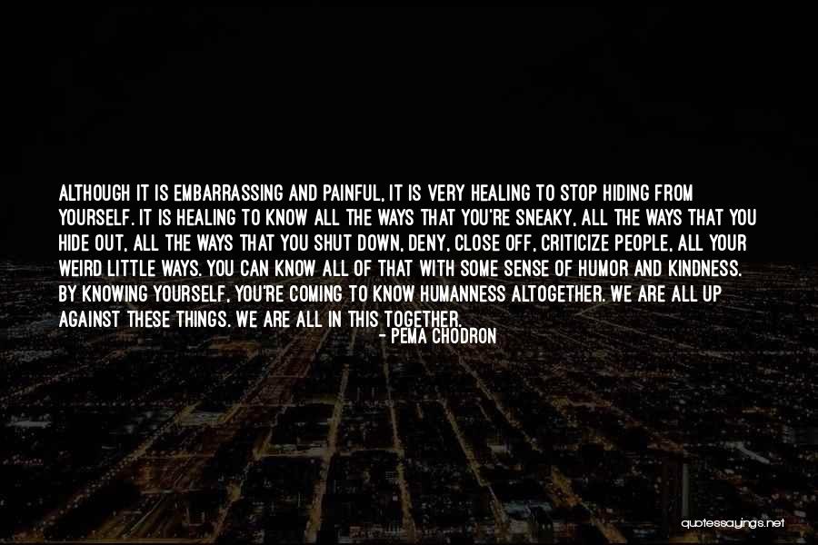 Your Embarrassing Yourself Quotes By Pema Chodron