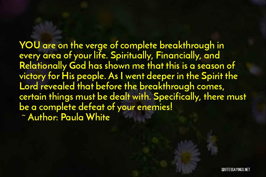 Your Enemies Defeat Quotes By Paula White