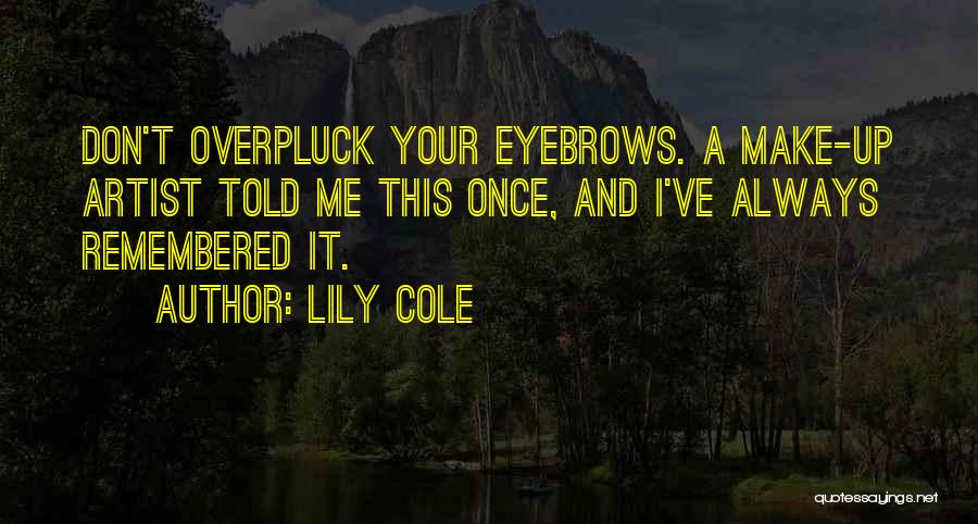 Your Eyebrows Quotes By Lily Cole