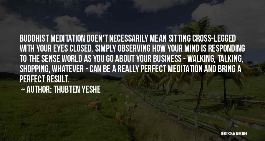 Your Eyes Closed Quotes By Thubten Yeshe
