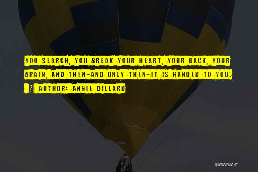 Your Heart And Brain Quotes By Annie Dillard