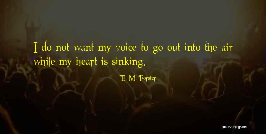 Your Heart Sinking Quotes By E. M. Forster