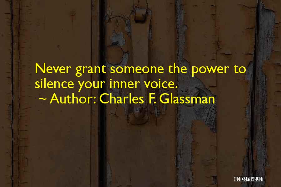 Your Inner Power Quotes By Charles F. Glassman