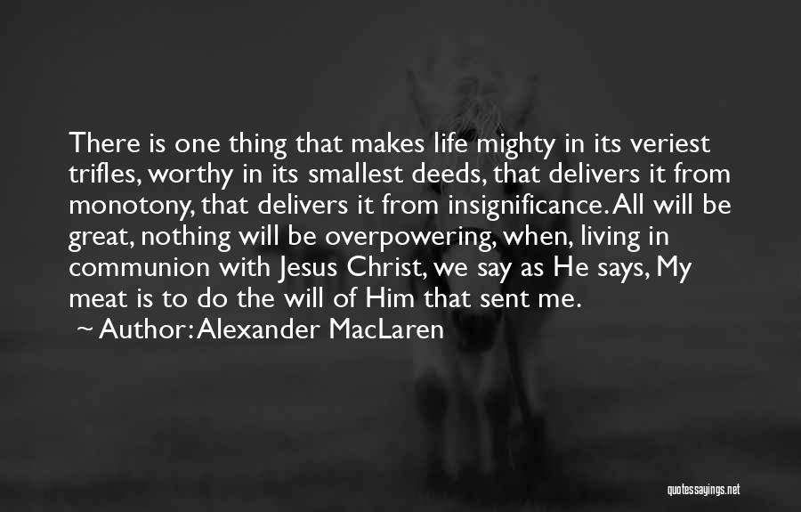 Your Insignificance Quotes By Alexander MacLaren
