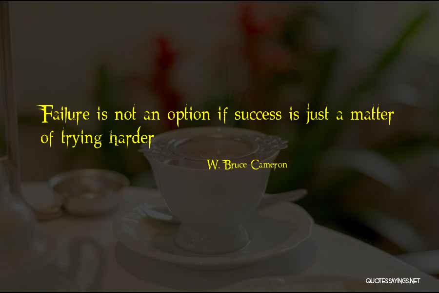 Your Just An Option Quotes By W. Bruce Cameron Your Just An Option Quotes By W. Bruce Cameron