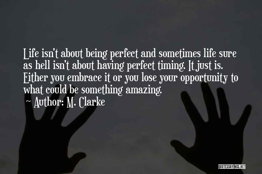 Your Life Being Perfect Quotes By M. Clarke