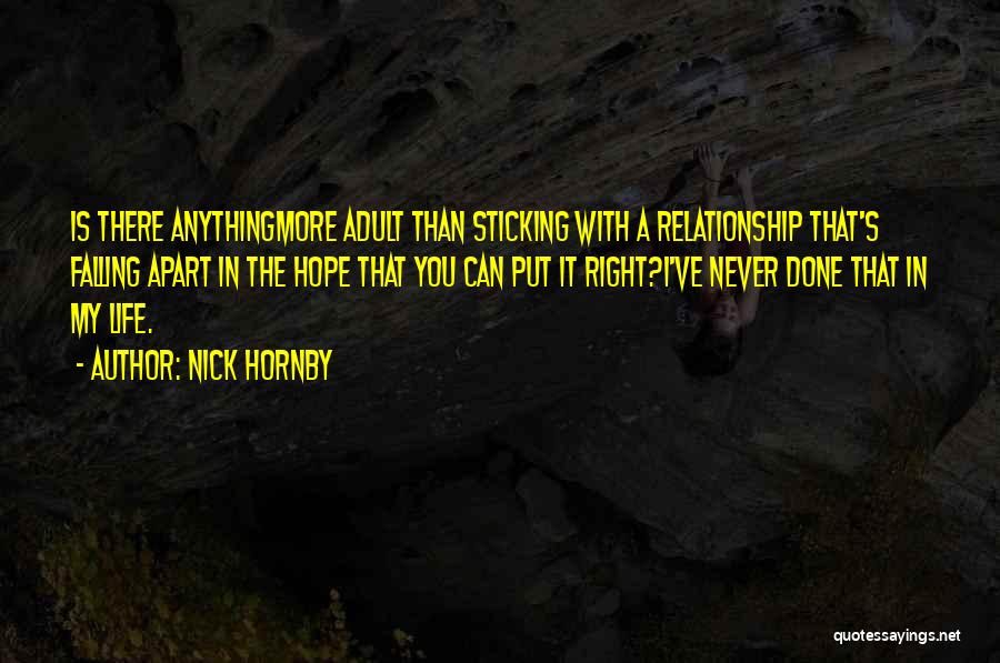 Your Life Falling Apart Quotes By Nick Hornby