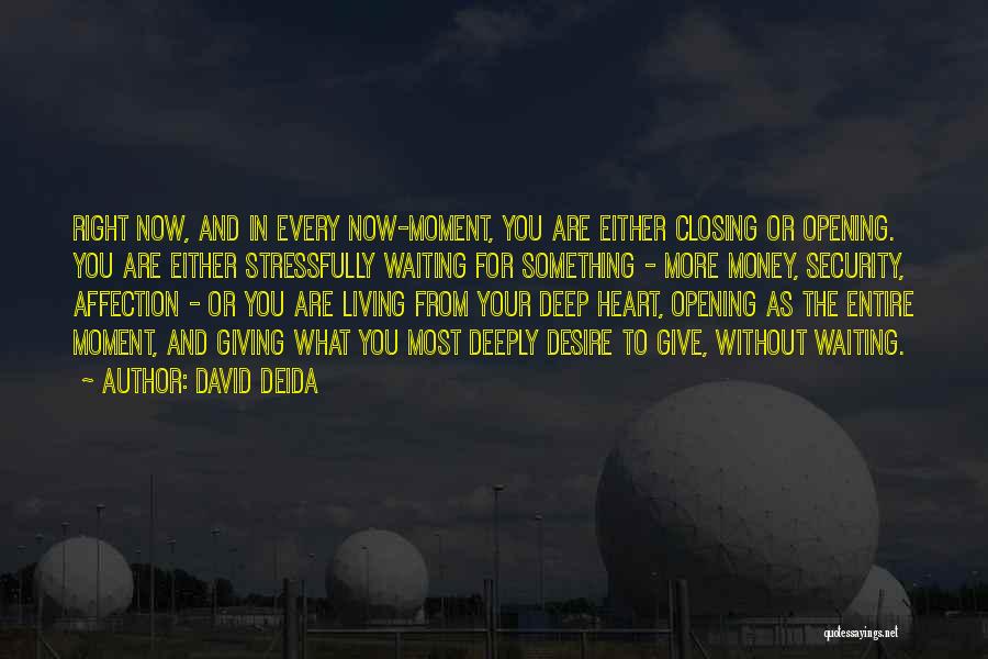 Your Money Quotes By David Deida