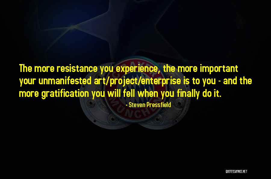 Your More Important Quotes By Steven Pressfield