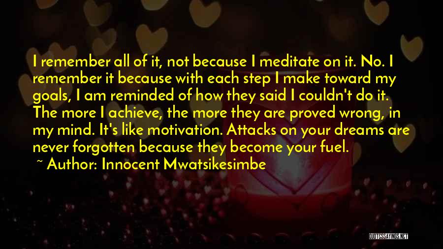 Your My Motivation Quotes By Innocent Mwatsikesimbe