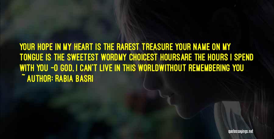 Your Name Is In My Heart Quotes By Rabia Basri