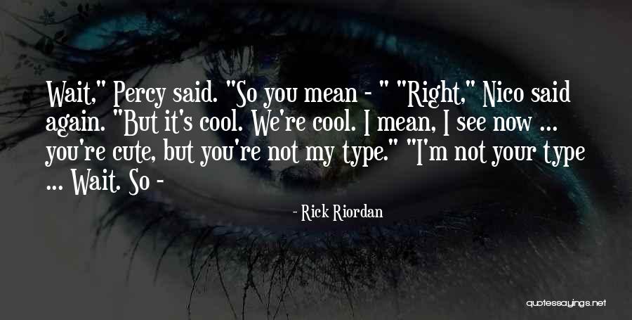 Your Not My Type Quotes By Rick Riordan