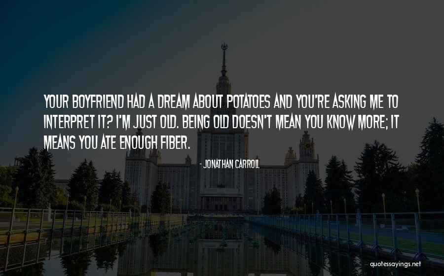 Your Old Boyfriend Quotes By Jonathan Carroll Your Old Boyfriend Quotes By Jonathan Carroll