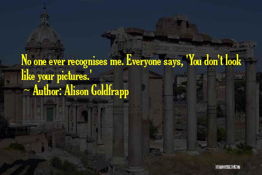 Your One Look Quotes By Alison Goldfrapp