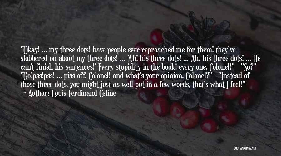 Your Opinion Of Me Quotes By Louis-Ferdinand Celine