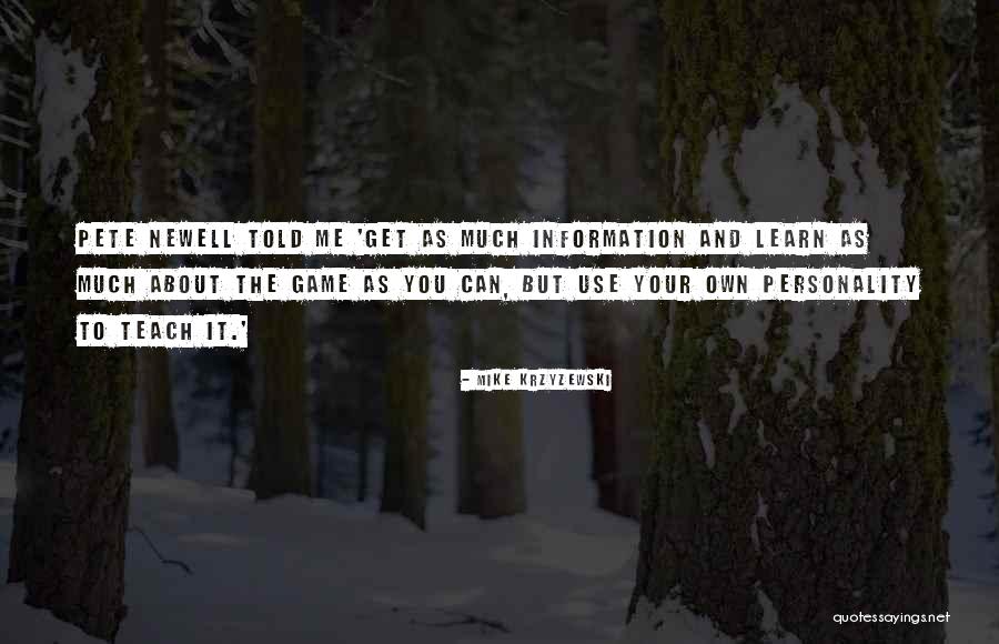 Your Own Personality Quotes By Mike Krzyzewski Your Own Personality Quotes By Mike Krzyzewski