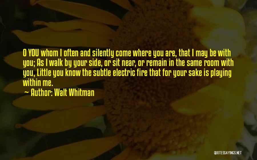 Your Playing With Fire Quotes By Walt Whitman