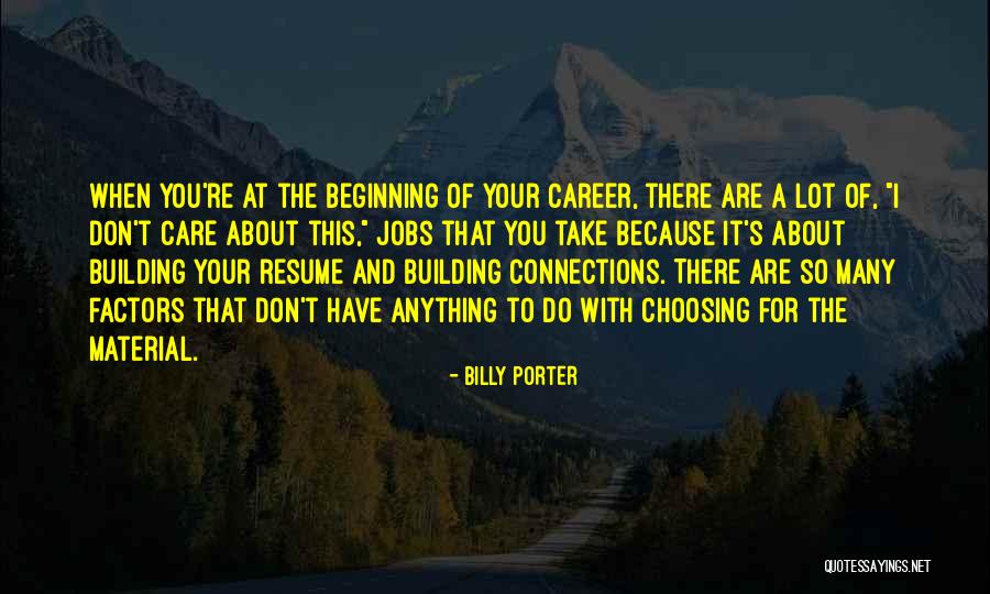 Your Resume Quotes By Billy Porter