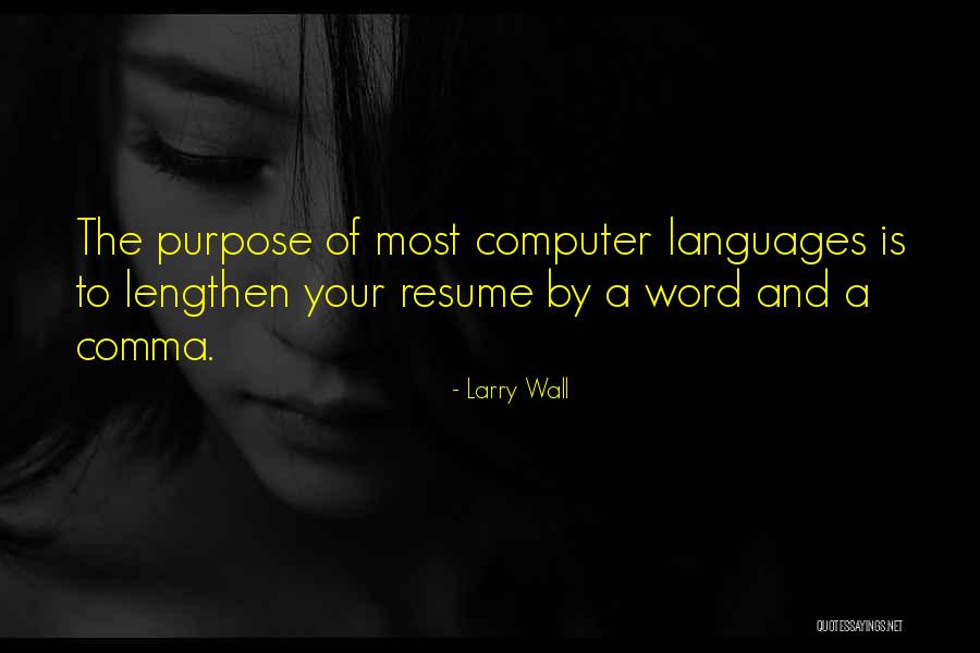 Your Resume Quotes By Larry Wall