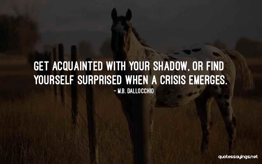 Your Shadow Self Quotes By M.B. Dallocchio Your Shadow Self Quotes By M.B. Dallocchio