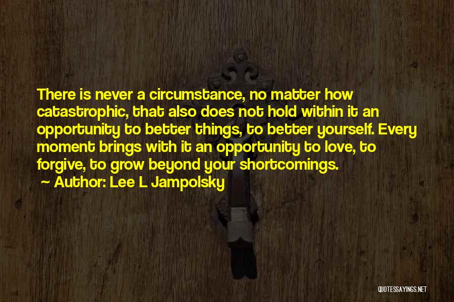 Your Shortcomings Quotes By Lee L Jampolsky