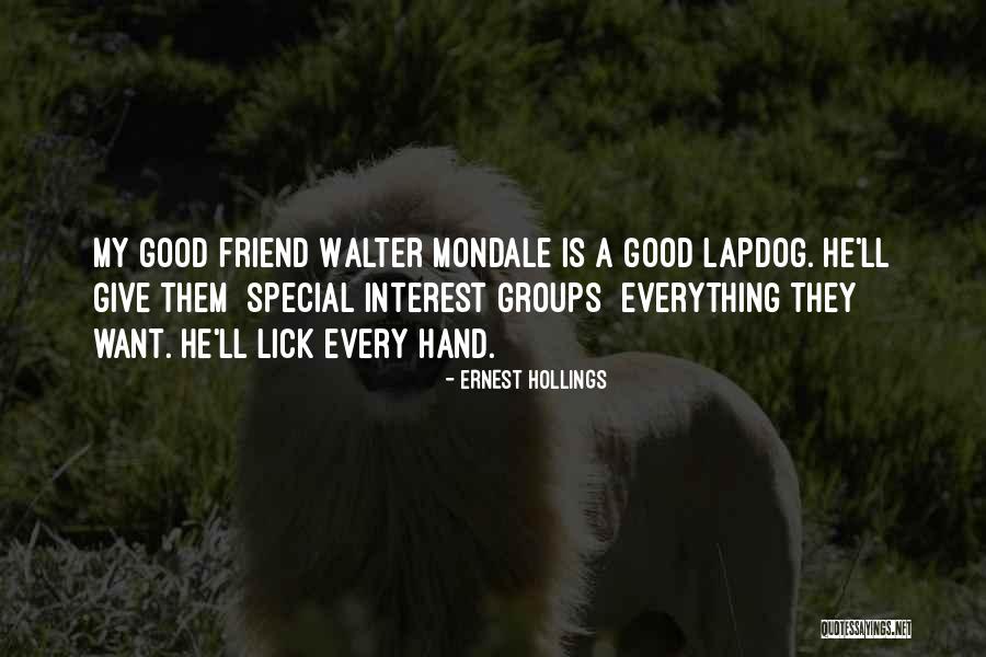 Your Special Friend Quotes By Ernest Hollings