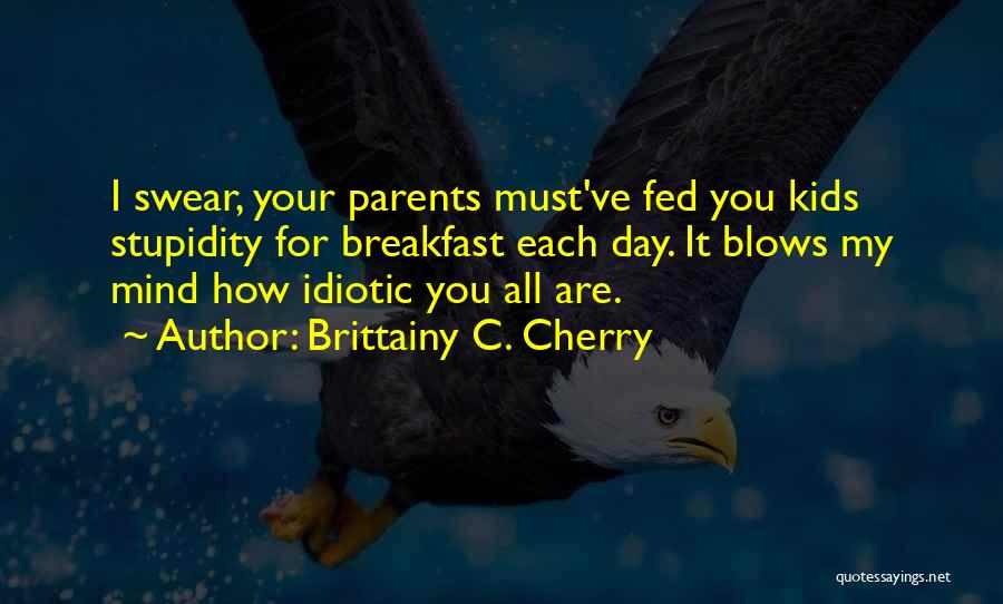 Your Stupidity Quotes By Brittainy C. Cherry