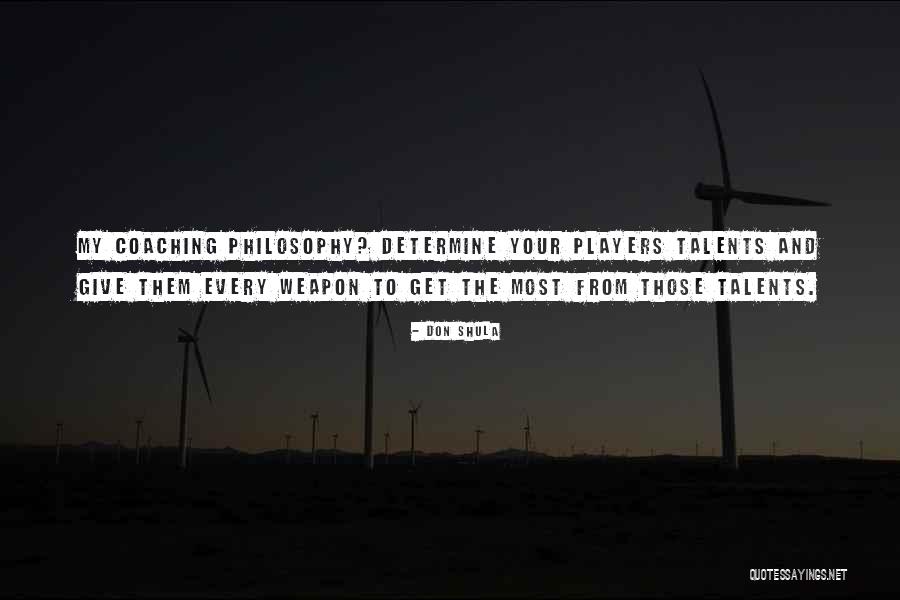 Your Talents Quotes By Don Shula Your Talents Quotes By Don Shula