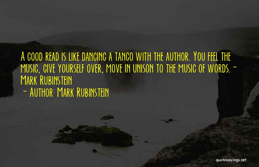 Your Tango Quotes By Mark Rubinstein