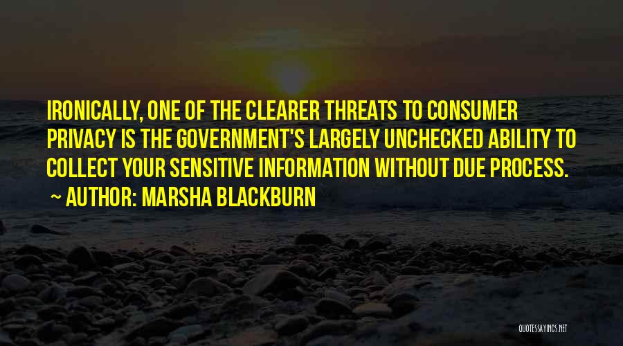 Your Threats Quotes By Marsha Blackburn