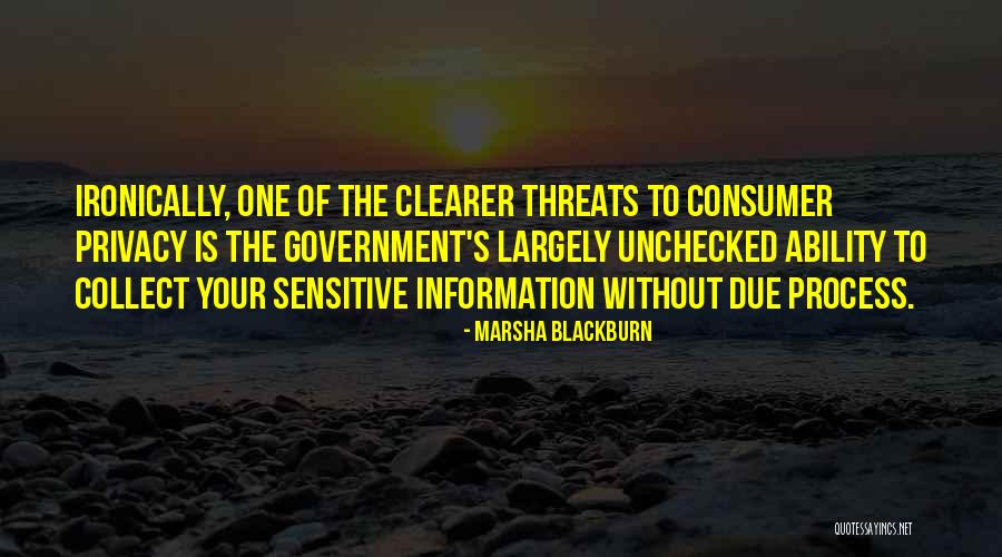 Your Threats Quotes By Marsha Blackburn