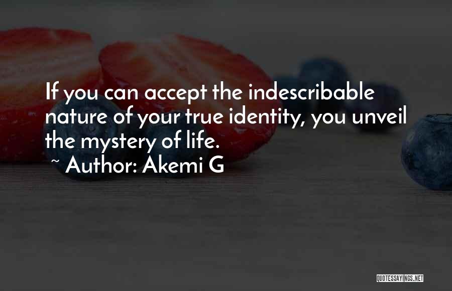 Your True Identity Quotes By Akemi G