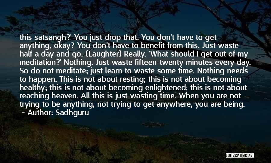 Your Wasting My Time Quotes By Sadhguru