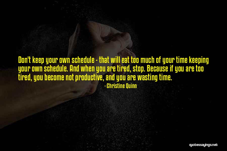 Your Wasting Your Time Quotes By Christine Quinn