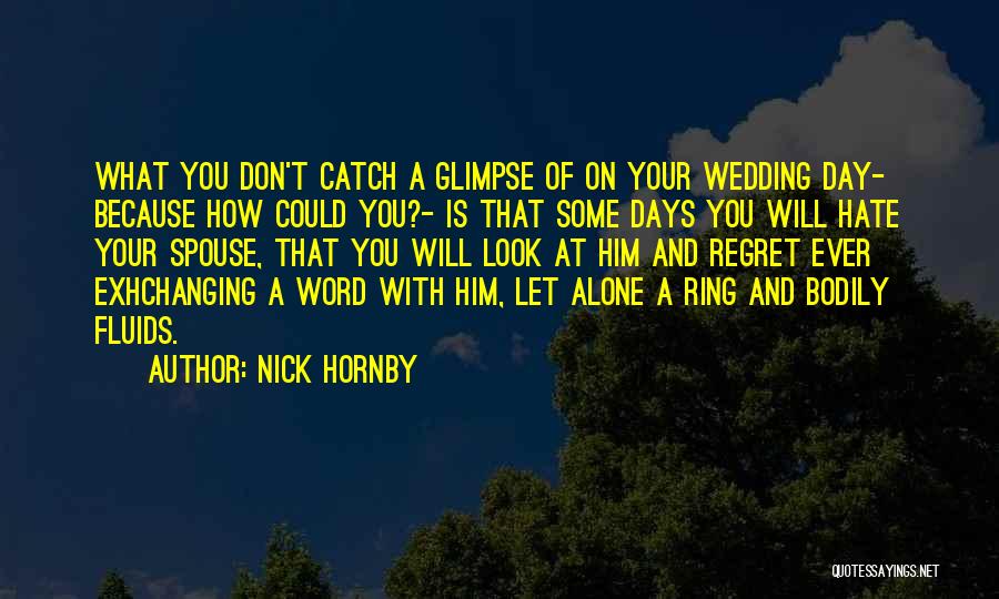 Your Wedding Day Quotes By Nick Hornby