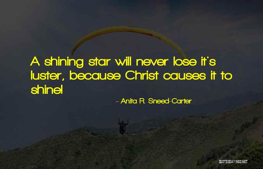 You're A Shining Star Quotes By Anita R. Sneed-Carter You're A Shining Star Quotes By Anita R. Sneed-Carter