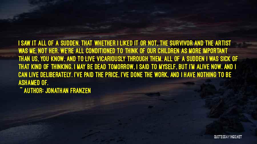 You're A Survivor Quotes By Jonathan Franzen