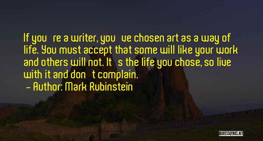 You're A Work Of Art Quotes By Mark Rubinstein